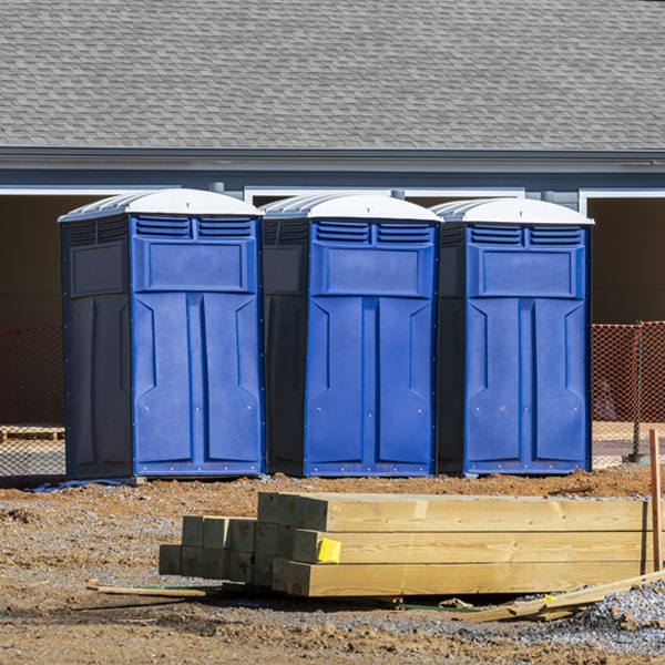 how often are the porta potties cleaned and serviced during a rental period in Delaplaine AR